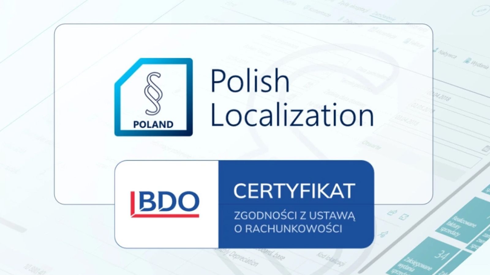 Polska lokalizacja autorstwa IT.integro z certyfikatem zgodności z Ustawą o Rachunkowości