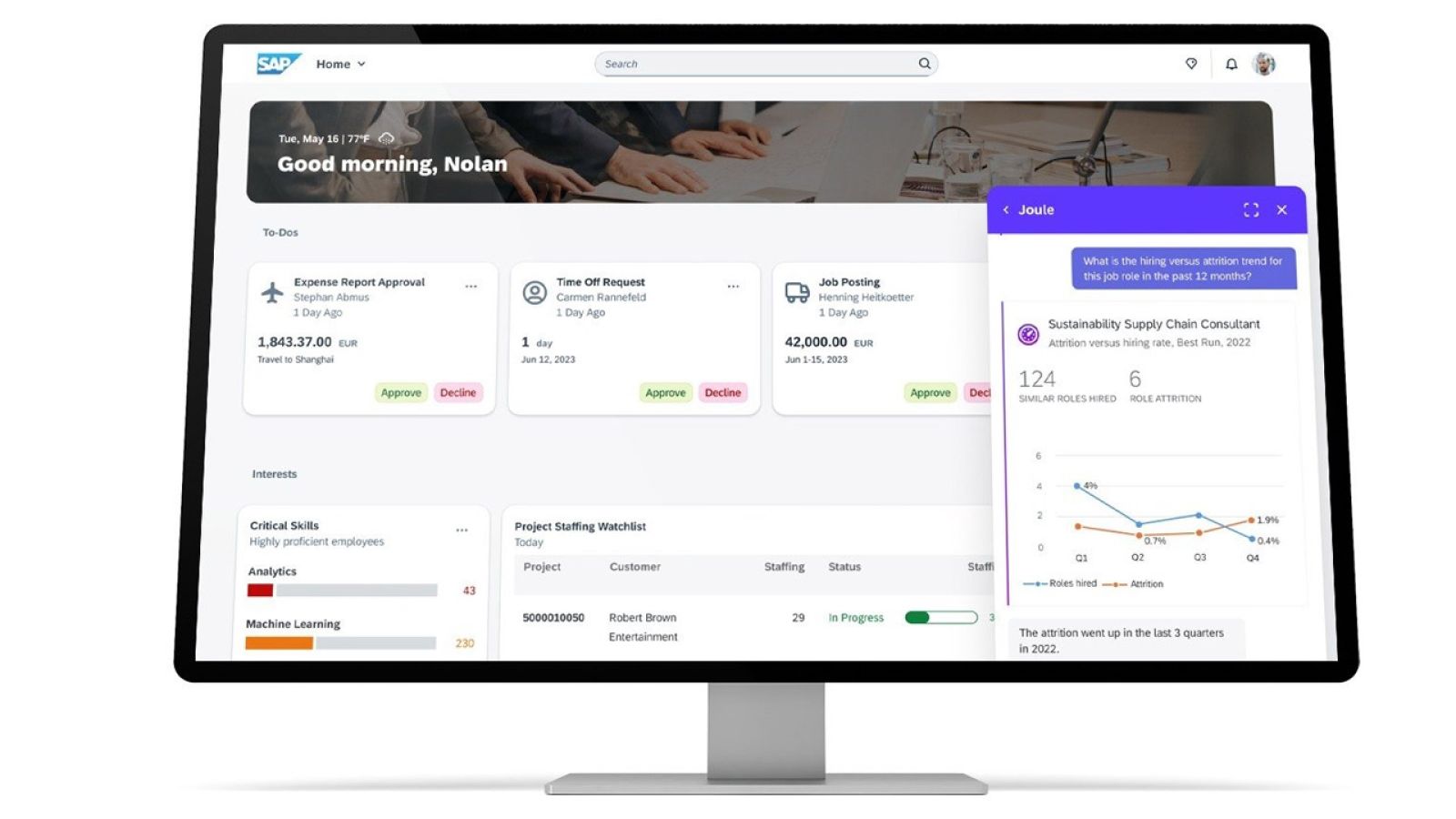 SAP prezentuje Joule, nowego asystenta na bazie generatywnej sztucznej inteligencji